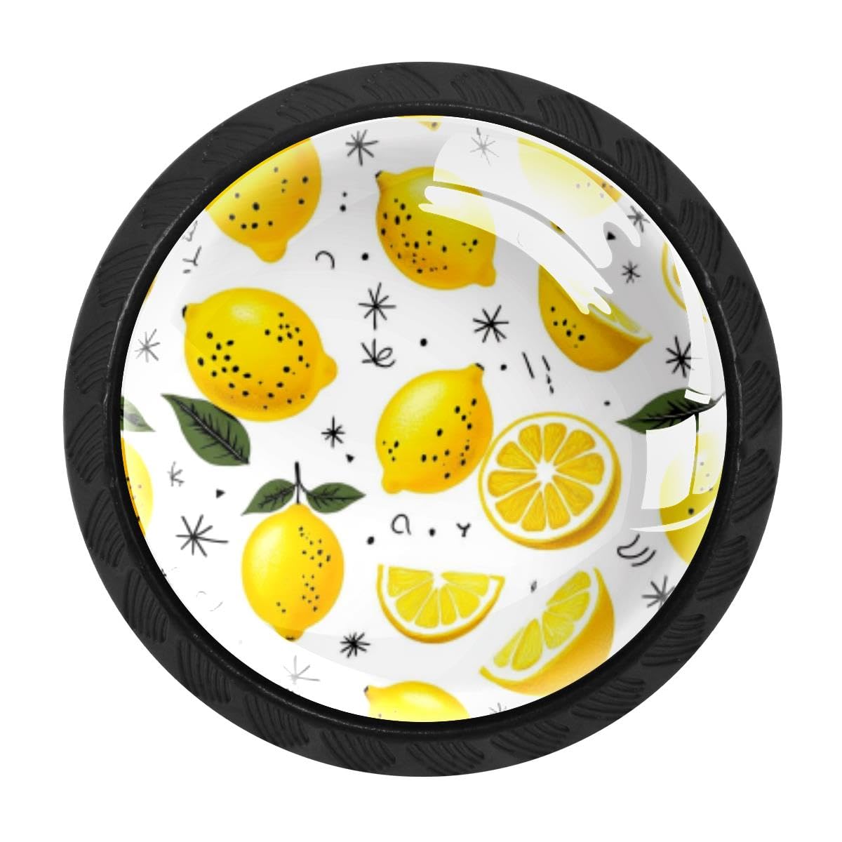 HEOEH 4 PCS Kitchen Cabinet Knobs, Lemon Fruit Drawer Knobs Dresser Handles