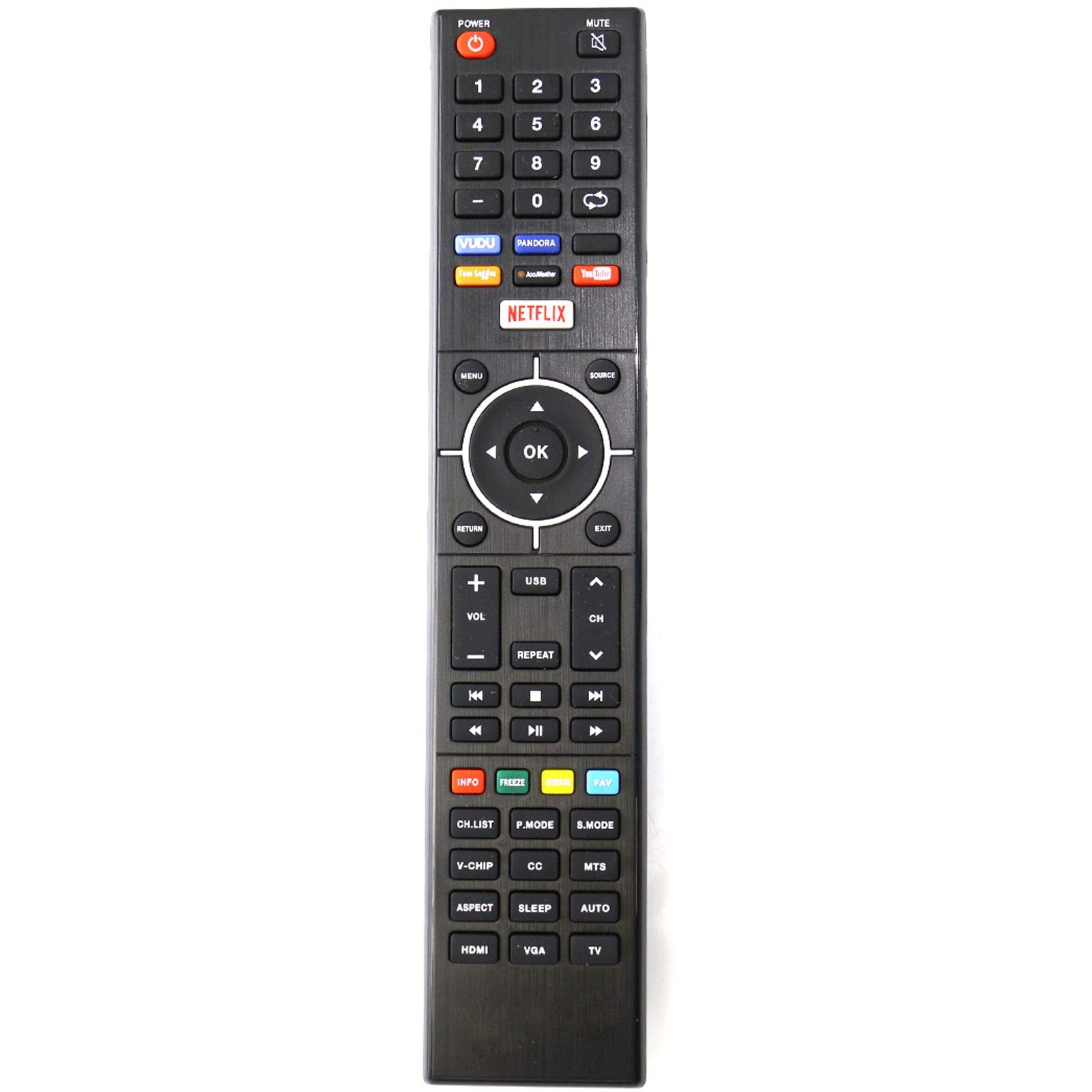 ELEMENT5-RE Replace Remote Control fit for Element E4ST4316H E4SFT551 ELST3216H ELEFS403S E4SFC651 E4SFC551 E4ST4316H ELST4316S ELST5016S E4S4316H ELST3216H E4SJ5516H E4SFC421 ELSFS422 ELEFJ322S