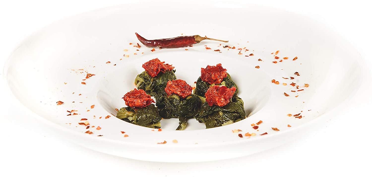 Moretti® Nduja Calabrese Picante Artesano y Original SIN OGM Salami Untable y Cremoso en Tarro de 180gr (6 Piezas)
