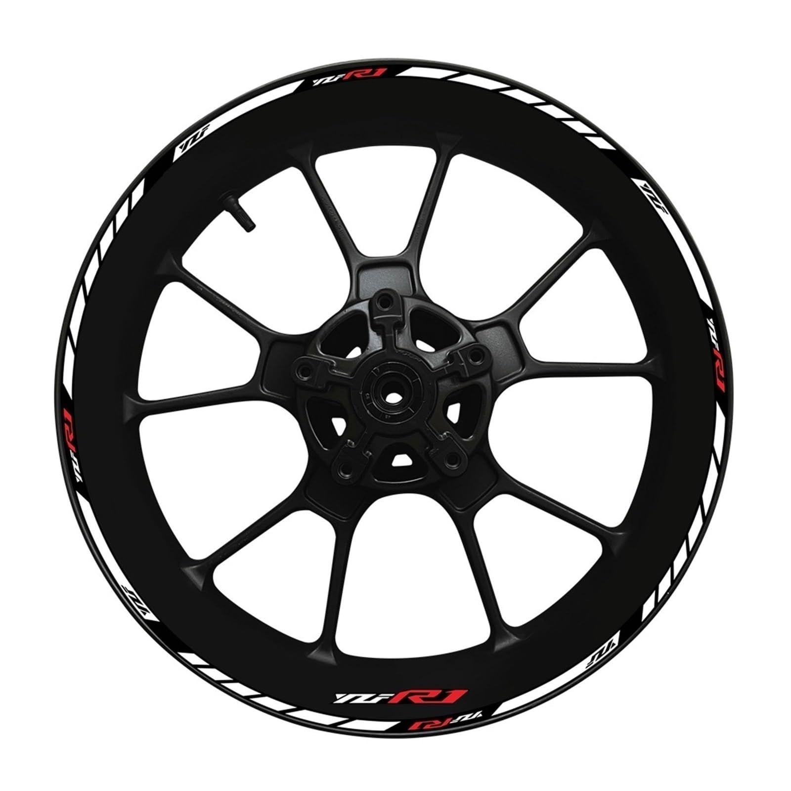 Motorcycle Thickened Edge Outer Ring Reflective Sticker Stripe Wheel Decals for Yamaha YZF R1 Motorbike(Color8)