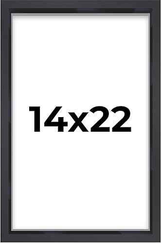 Marco de caja de sombra de 14 x 22 pulgadas, negro contemporáneo, profundidad de espacio útil de 34 pulgadas, tamaño interior 14 x 22 o 22 x 14