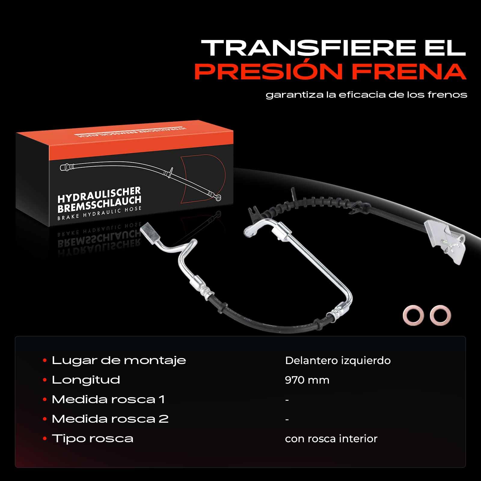 Frankberg Manguera de Freno Latiguillos de freno Compatible con Grand Cherokee II WG WJ 2.7 CRD 4x4 3.1 TD 4x4 4.7 V8 4x4 4.0 4x4 1999-2005 Replace# 52128093AB,2203277