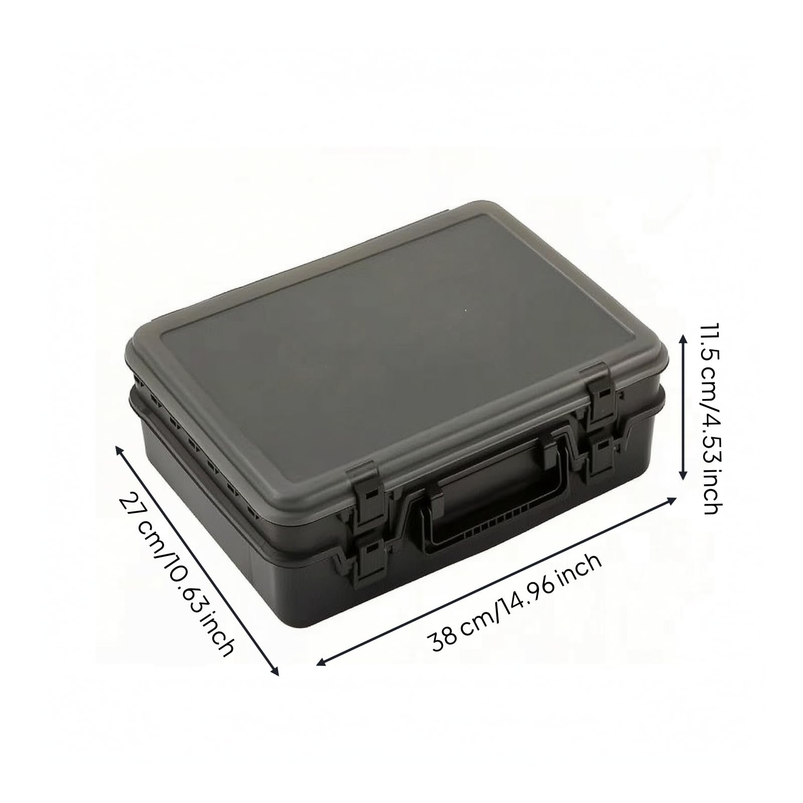 Scatola da Pesca a Doppio Strato, Nero | Portatile, Robusto, Contenitore a Doppio Strato, per