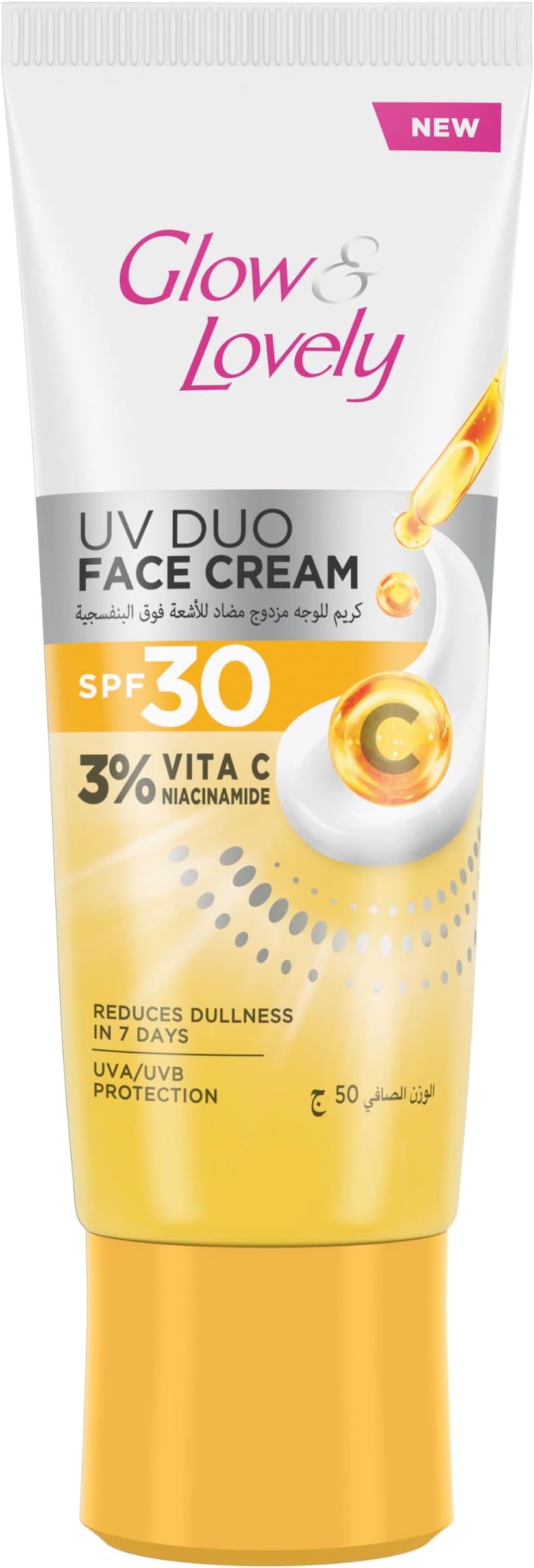 UV Duo Face Cream, SPF 30, with 3 percent Vitamin C and Niacinamide, Reduces Dullness in 7 Days, 50g