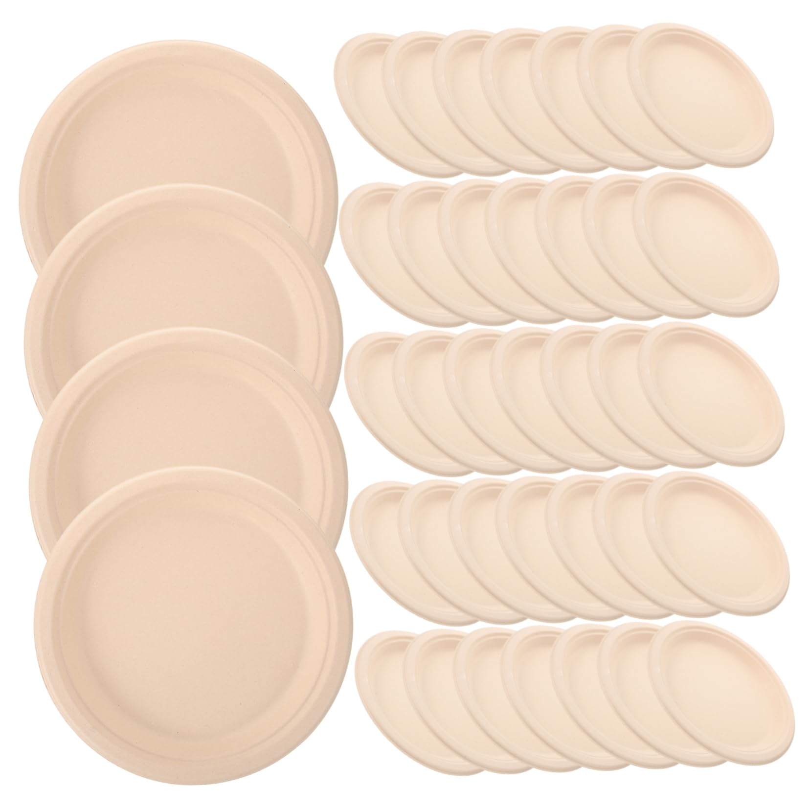 BESTYASH 50 Piatti di Carta per Feste, Piattini da Dessert Resistenti in Carta, Pratici da Usare, per Compleanno e Barbecue