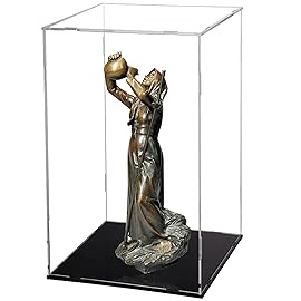 Evron Display Case for Collectibles Assemble Clear Acrylic Box Alternative Glass Case for Display Action Figures Home Storage & Organizing Toys (5.5x5.5x9.5 inch; 14x14x24 cm)