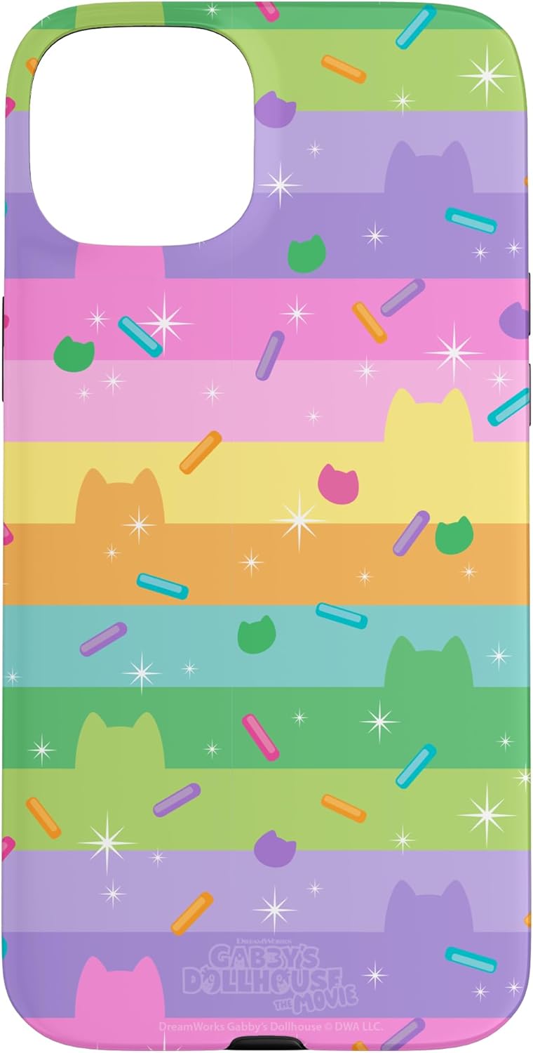 DreamWorks Gabby’s Dollhouse The Movie Sprinkle Stripe AOP Case for iPhone 15