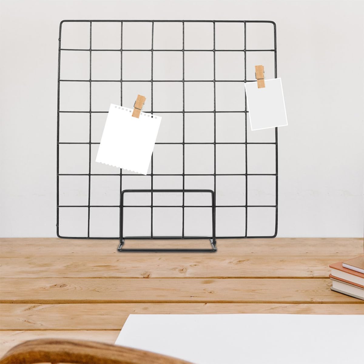 SOIMISS Wandgitter Organizer aus Metall 2 Stück Quadratisches Drahtgitter mit Stabilem Rahmen für Büro und Wohnbereich als Fotodisplay und Dekoration