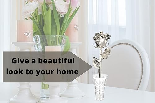 Vista 6 de Rosa natural bañada en oro de 24 quilates con caja de regalo roja para hombres y mujeres, 6 pulgadas de largo, la mejor opción de regalo en el día