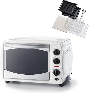 TWINBIRD TS-4179W Convection Toaster Oven, Non-Fry, Two-Tier Cooking, Pizza Plate, Recipe Book Included, Adjustable Temperature, White