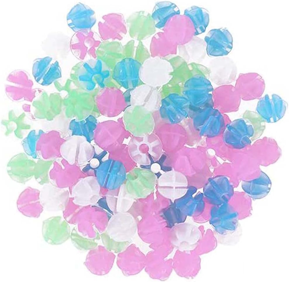 NTling Multicoloured Bicycle Spoke Beads, Luminous Plastic