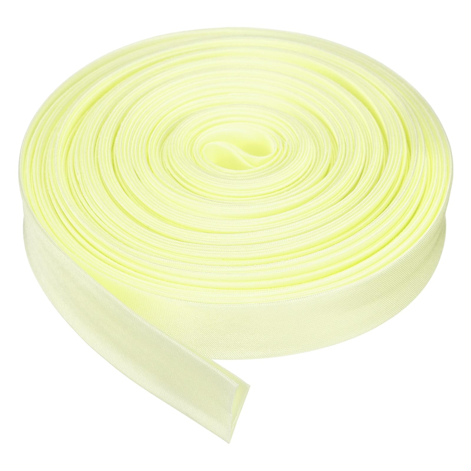 sourcing map Double Fold Bias Tape for Sewing, 5/8 Inch x 5.5 Yards Satin Bias Binding Tape Continuous Bulk for Quilting Blanket Binding Seaming Hemming Fabric Piping DIY Craft, Light Yellow