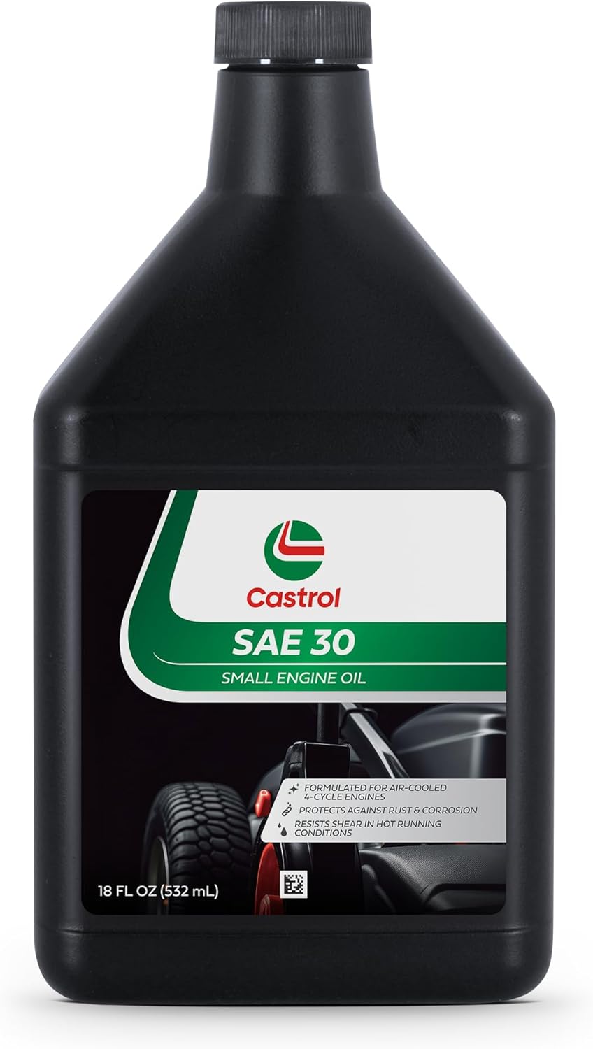Castrol SAE 30 Small Engine Oil For 4-Cycle Engines – Protects Against Rust & Corrosion – Formulated For Air-Cooled Engines (1 48 fl oz Bottle)