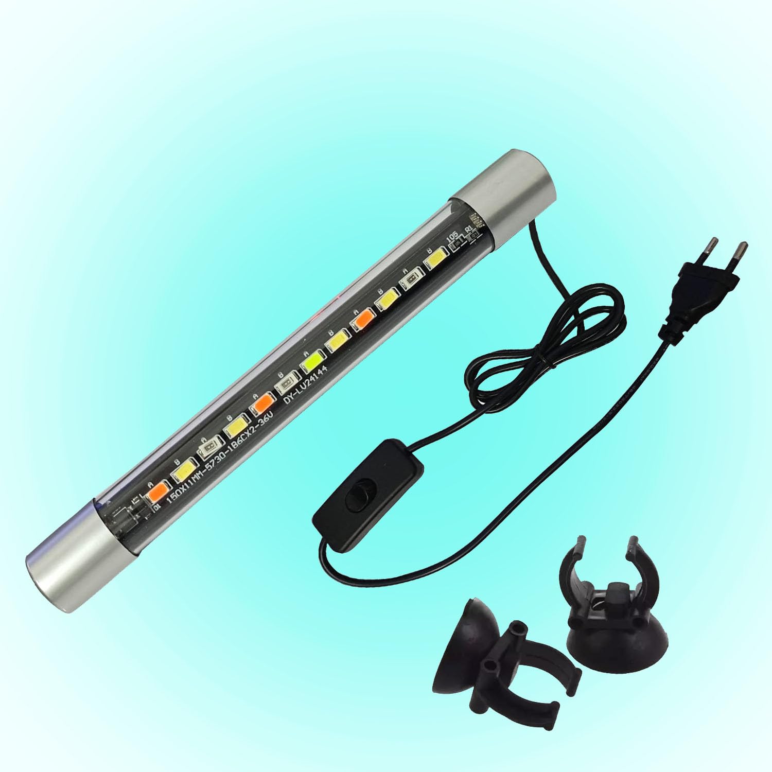 Nano Fish Tank Light - Superior|Designed with Light Changing Switch|Waterproof iP68 Rated|Light Fully Submersible Waterproof Decorative Lamp (Colour Changing, T4-20F, 2.5 WATT Light)