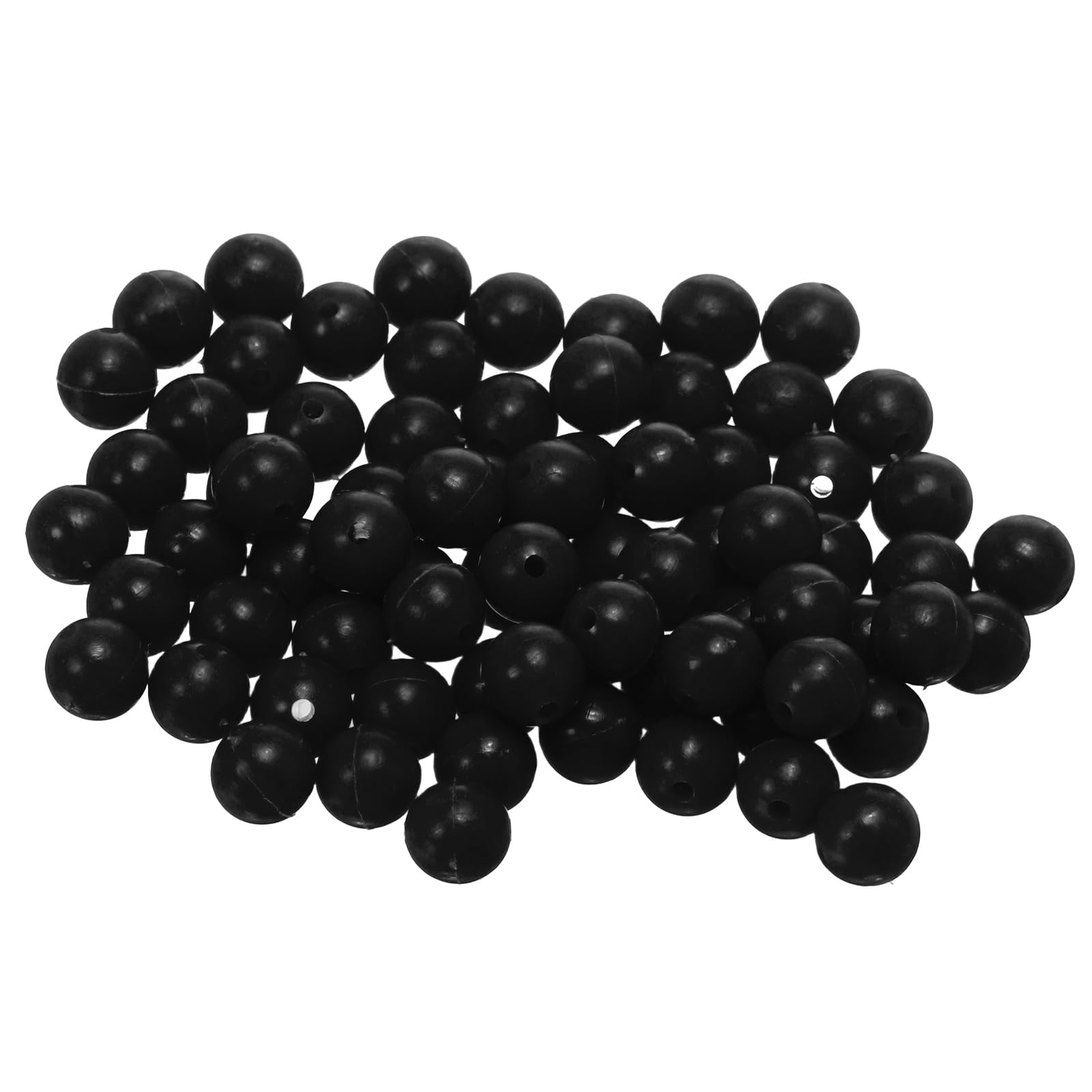 YELARXI Fishing Beads Holographic Soft Plastic Fish Rigs 7 mm (500 Pack, Black)