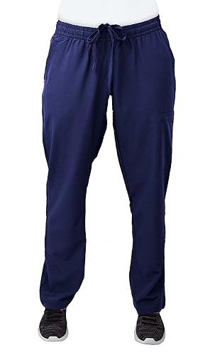 Miniatura 4 de Green Town Conjunto de ropa quirúrgica para mujer, camiseta con cuello en V y pantalón de pierna recta, 5 bolsillos, fácil cuidado, uniformes