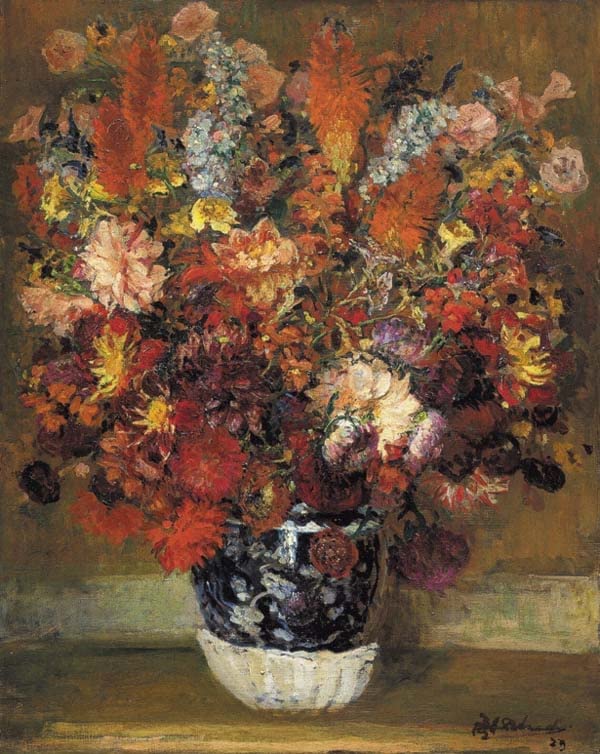 Affiche Fleurs en pot Jacques Emile Blanche pour salon lumineux 60x90cm
