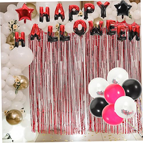 Abaodam 4 Conjuntos De Cortina De Chuva De Balão Conjunto De Balões De Látex Conjunto Preto Balão Pr