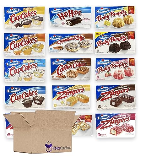 Tribeca Curations | Vanilla Lovers Snack Cake Variety Packs | Twinkies, Zingers and Birthday Cupcakes