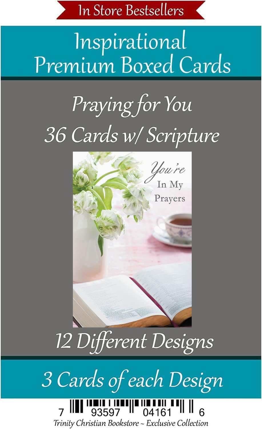 Praying for You Cards Premium 36 count Christian/Religious Greeting Card Assortment with Scipture