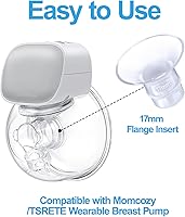 Vista 2 de Juome 6 piezas de insertos de brida de 0.669 in compatibles con el extractor de leche portátil Momcozy S12 Pro/S9 Pro/S12/S9