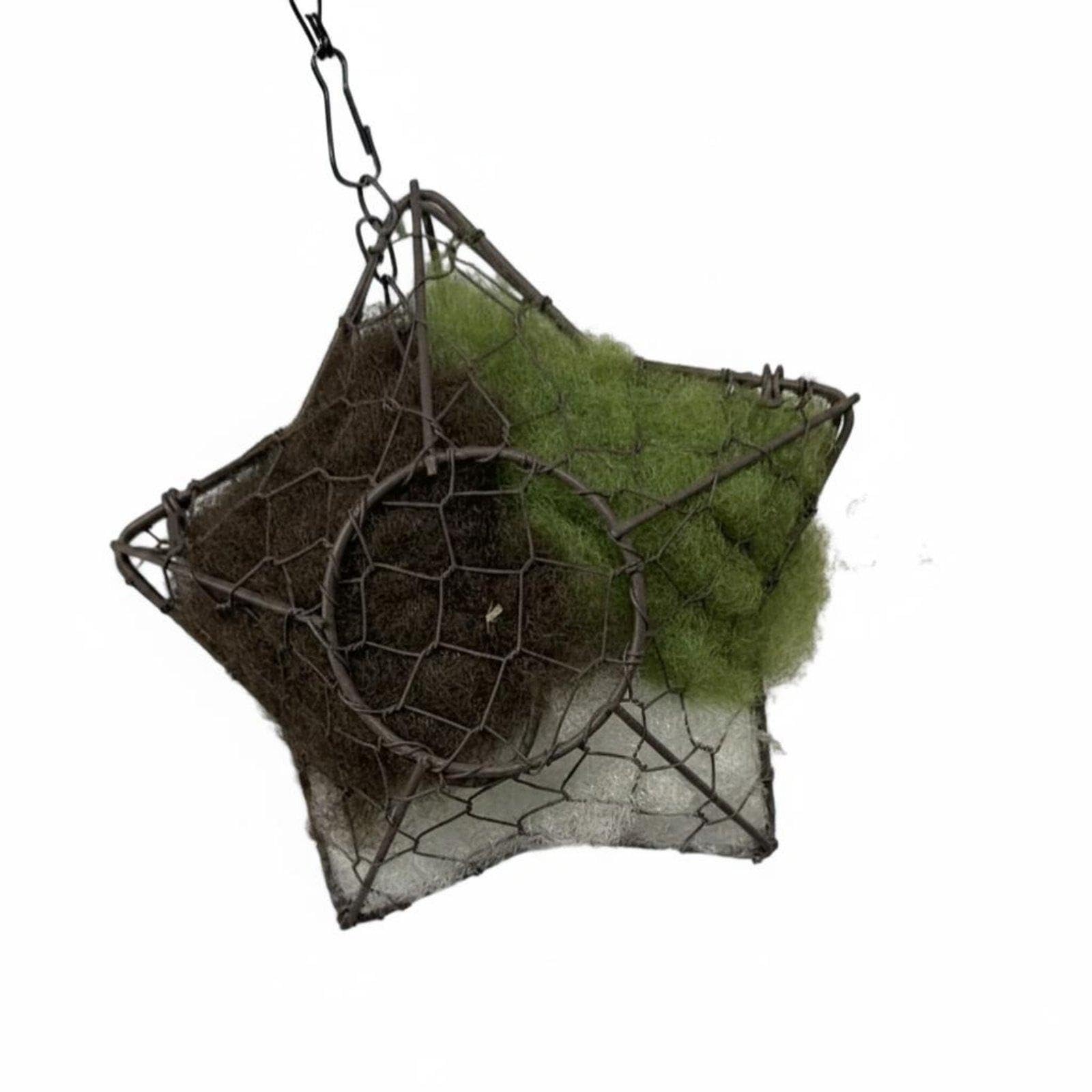 Heart-Shaped Bird Nester Attracts Local Birds Heart Shaped Bird Nest Supports Local Wildlife Hanging Wire Nesting Holder for Outdoor, Courtyard, Patio Pentagram B|Home & Garden-image-34