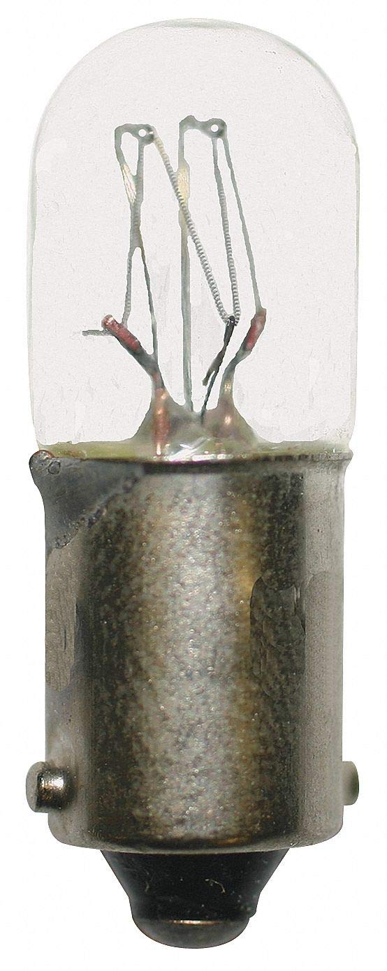 Lumapro 4VDY3 2.4W, T3 1/4 Miniature Incandescent Bulb Lighting, Black