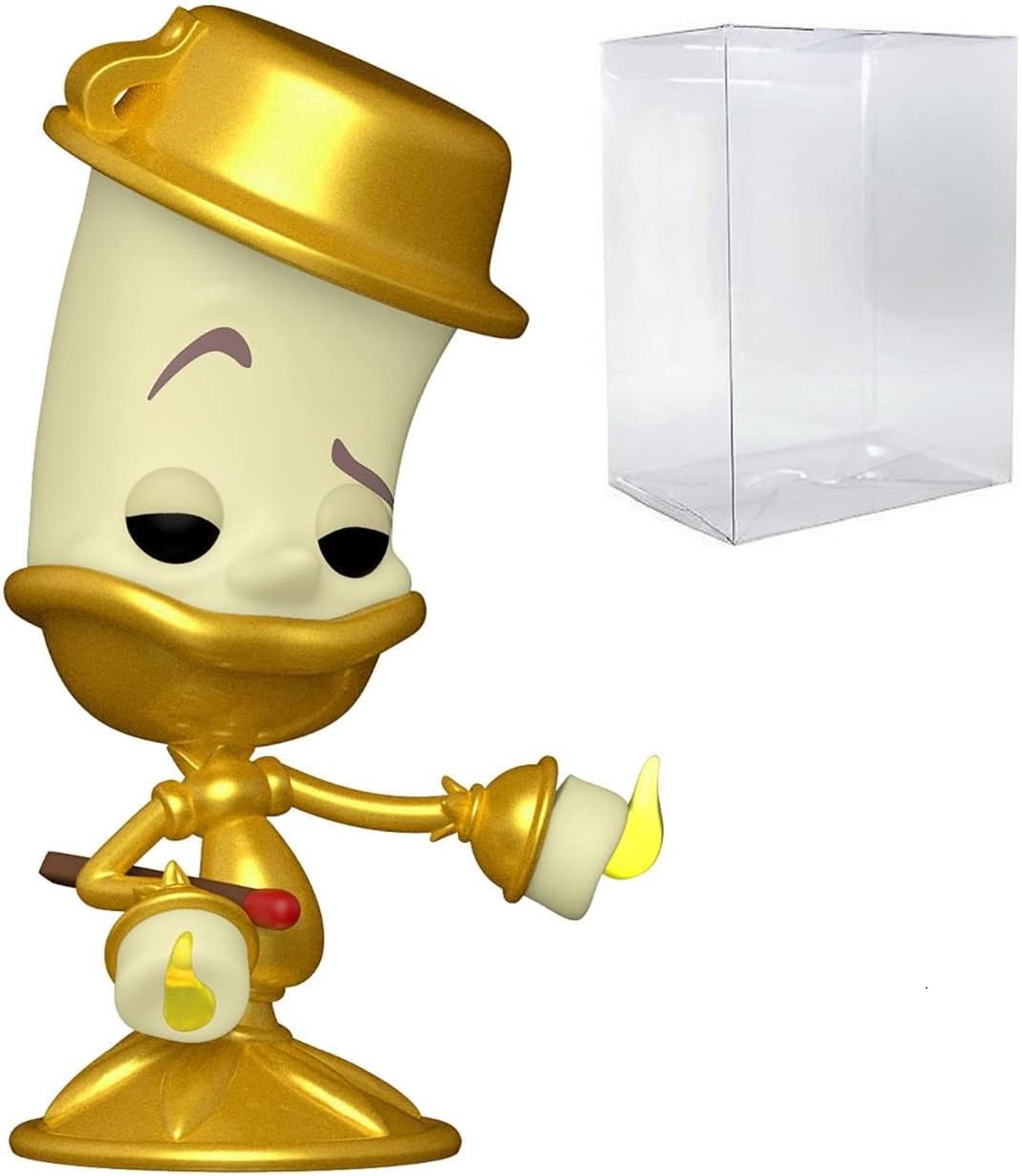 POP Disney: Beauty and The Beast - Lumiere Funko Vinyl Figure (Bundled with Compatible Box Protector Case), Multicolor, 3.75 inches