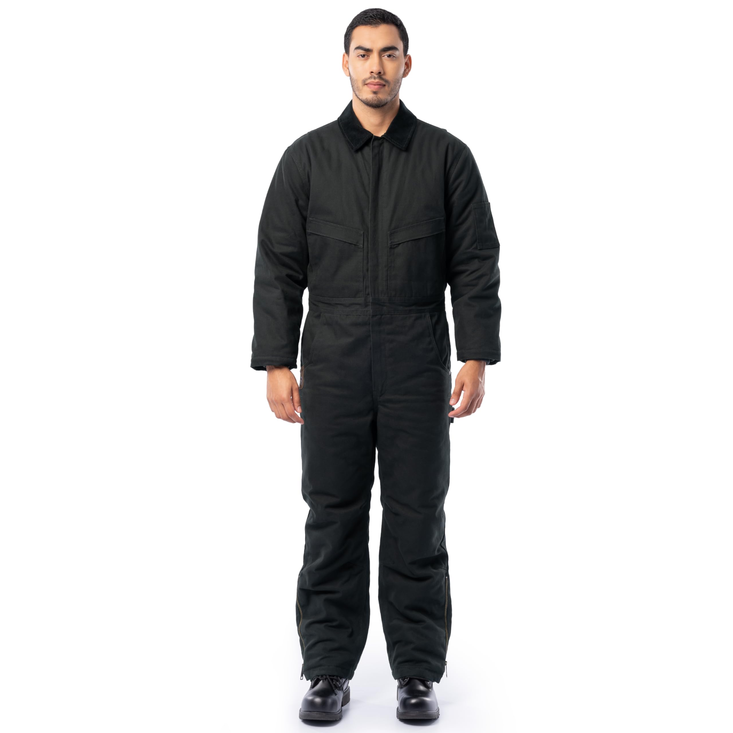 Wrangler Riggs Workwear Men's Insulated Duck Coverall, Black, L