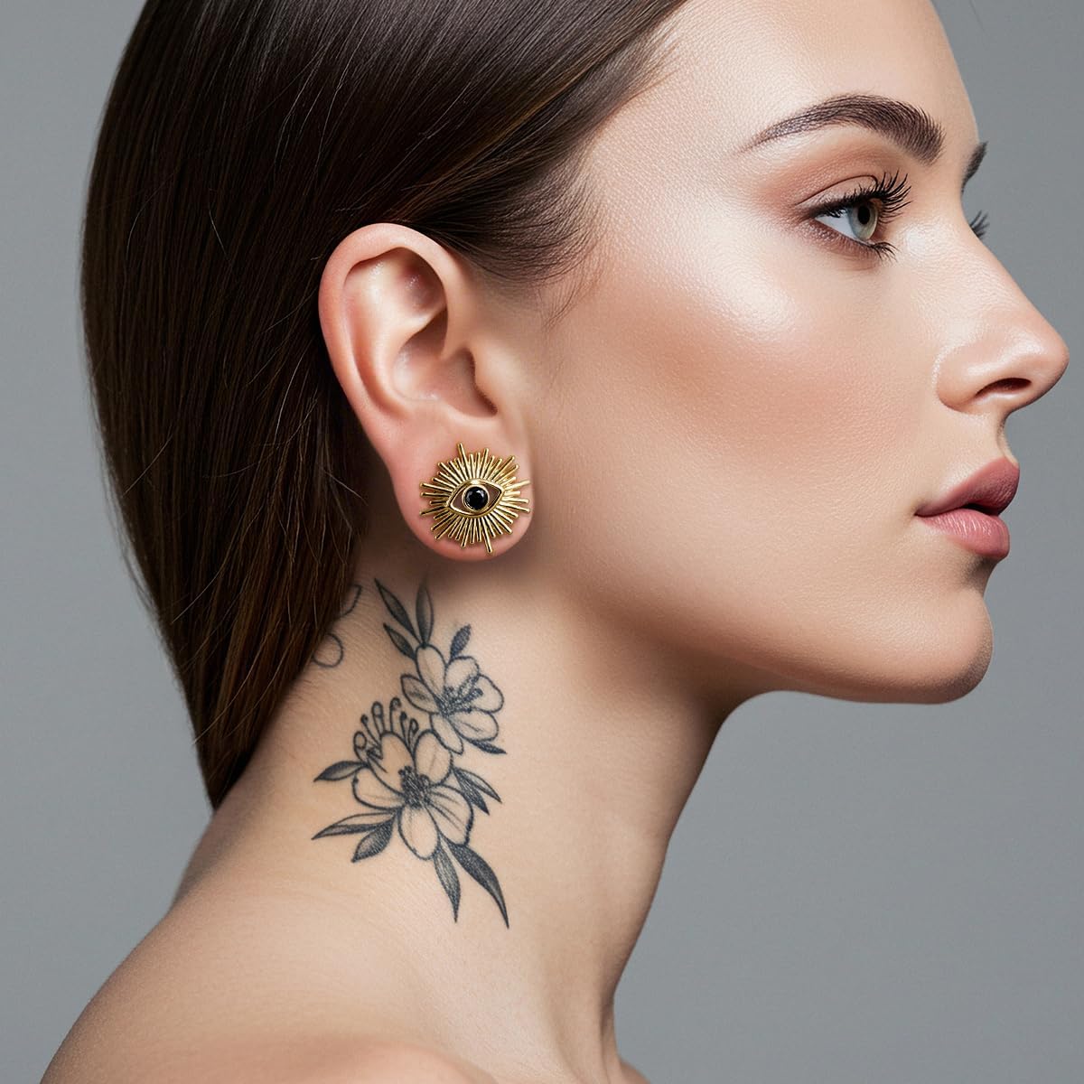 COOEAR Dragon Eye Ear Plugs Gauges, Stainless Steel Screw Back tunnels, Gothic Fantasy Body Piercing.