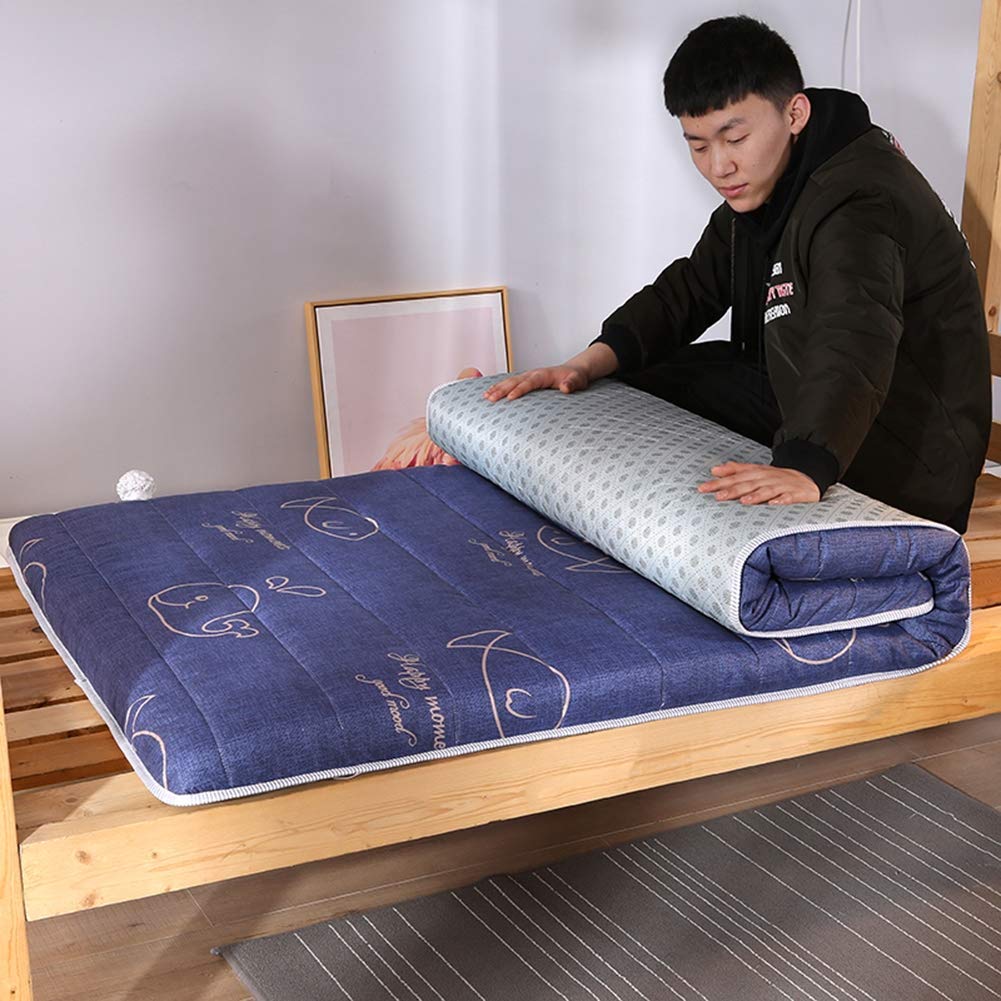 Surmatelas Matelas Tatami Japonais Matière Épais douce Matelassée en Matière de Coton Entièrement Remplissant Futon Matelas pour Dormir Invité, Tapis Sol Maison, Matelas Lit, Matelas,E,80x200cm