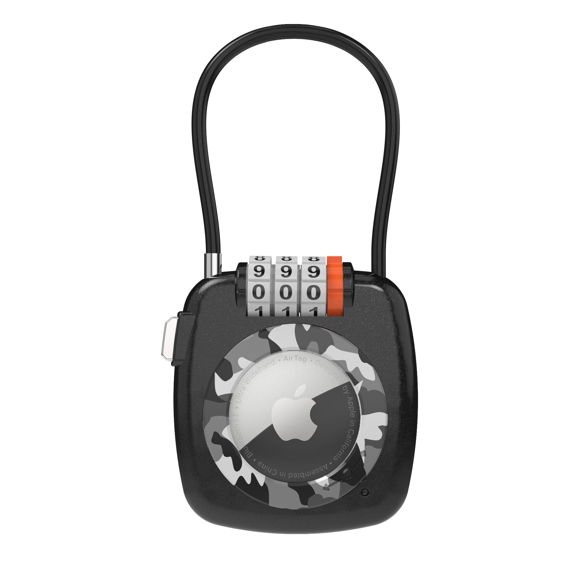 AirTag protection antivol bagage avec câble métallique et serrure 3 chiffres
