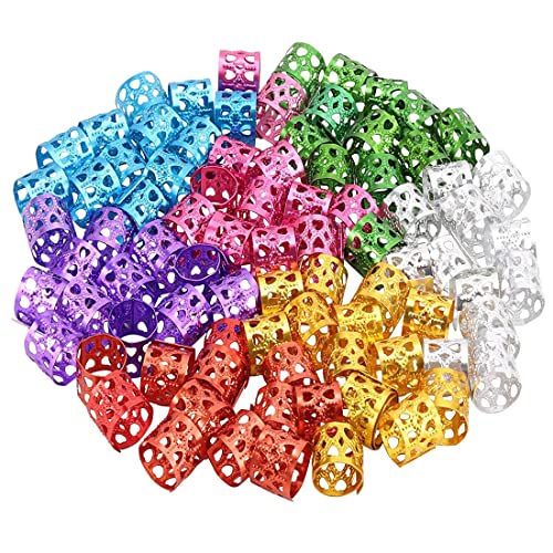 Quesuc 120 diadema de metal, tranças e contas coloridas, acessórios para o cabelo (7 cores)
