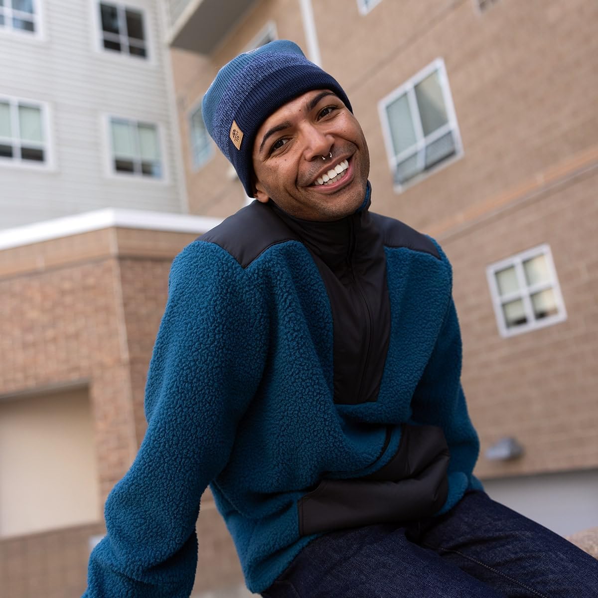 Turtle Fur Men's BTV Recycled Ocean Ragg Wool Fleece Lined Beanie - Image 2