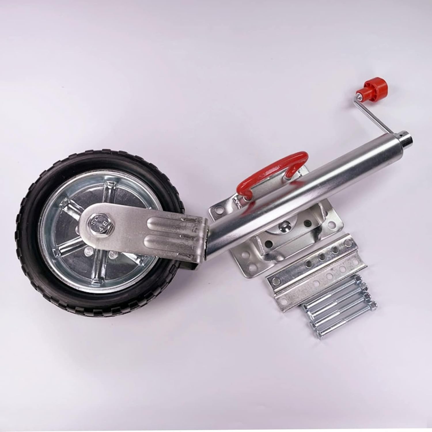 Lift Swivel Trailer Jack - 10In Wheel Folding Jockey Wheel Support, Trailer Jack Wheel, Heavy Duty Boat Trailer Guide Wheel, 900Kg Capacity, 24Cm Height, for B,10in Wheel