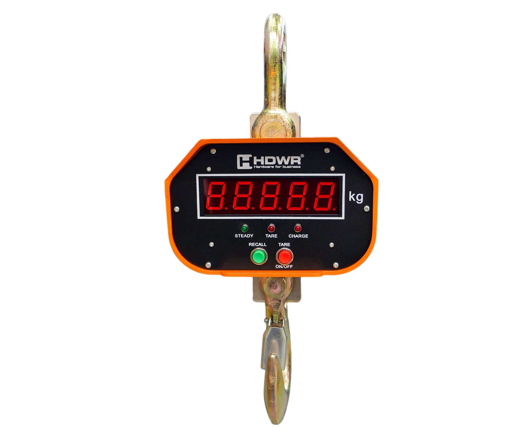 HDWR wagPRO-H3000 Kranwaage 3 t mit Fernbedienung, wiederaufladbar | Schwerlast-Hängewaage, Netz- und Akkubetrieb, Einheitenwechsel, Genauigkeit 1000 g