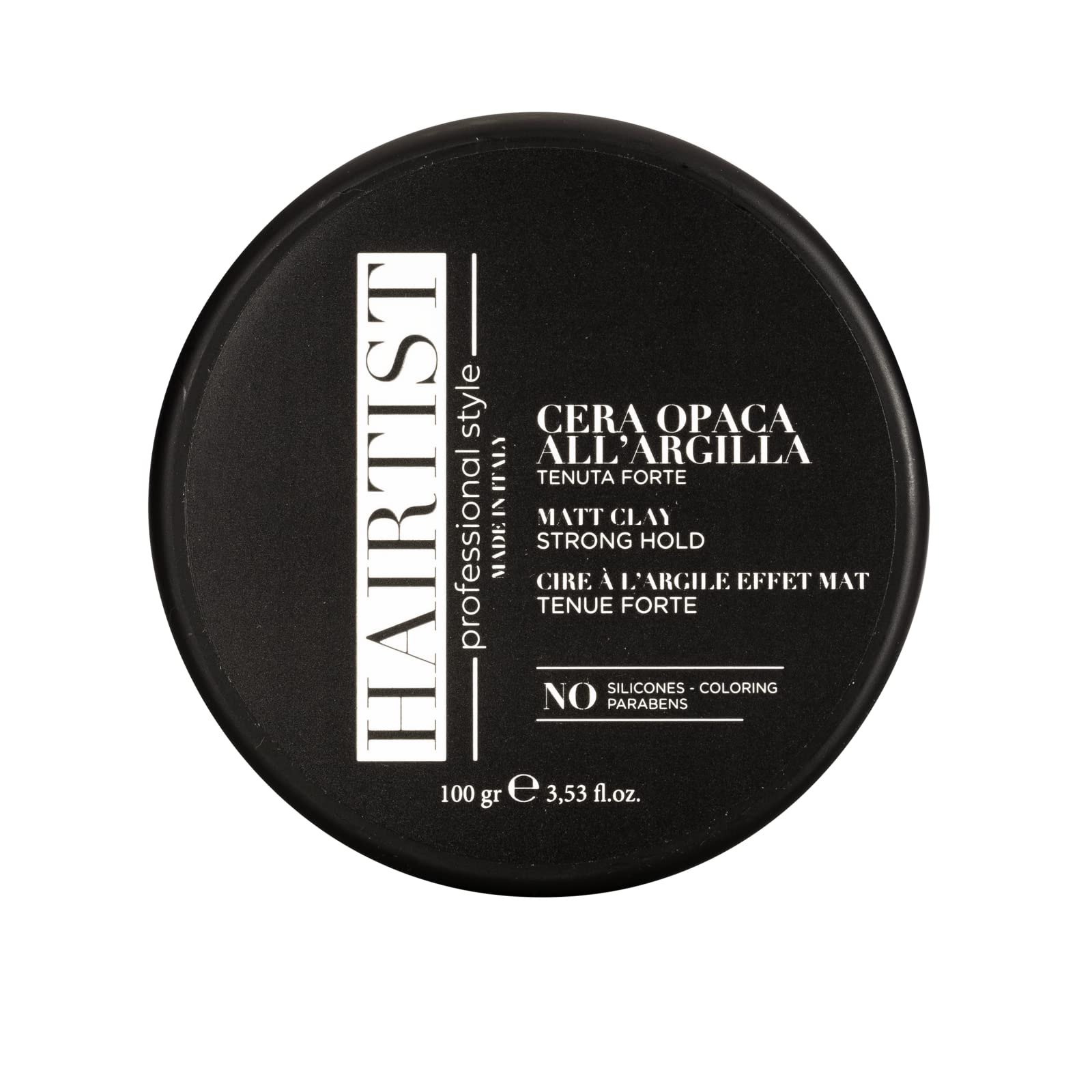 Hairtist, Cera Opaca all'Argilla, Ideale per Ottenere una Definizione Extra Matt ai Capelli, Tenuta Forte, Non Lascia Residui, 100g