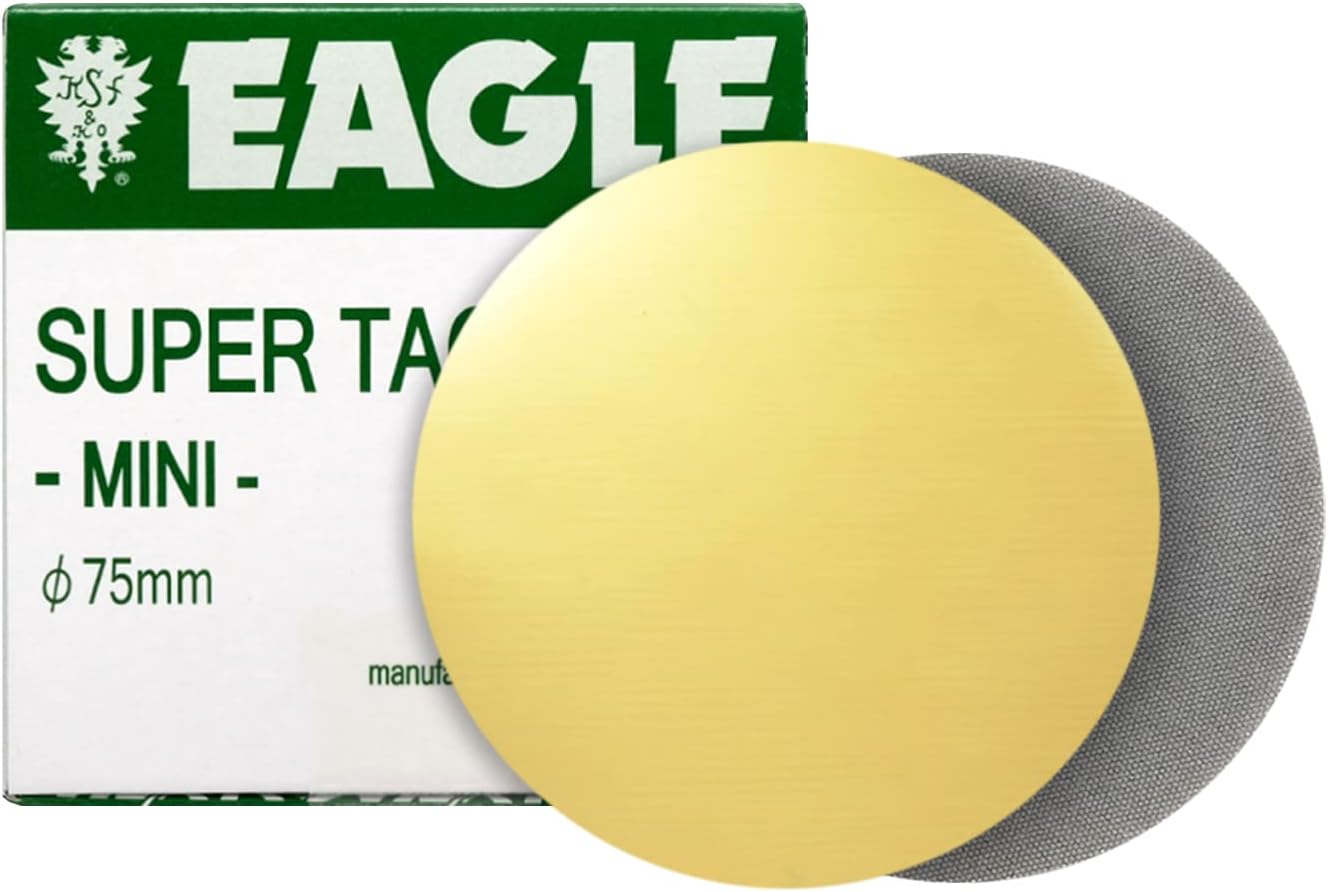 Eagle Yellow-Film Super-Tack Sanding Discs, No Hole, Grit 1000, 778-1000, 50 discs, Hook and Loop