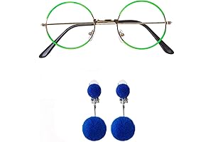Mirabel Green Glasses and Blue Earrings Costume Accessory