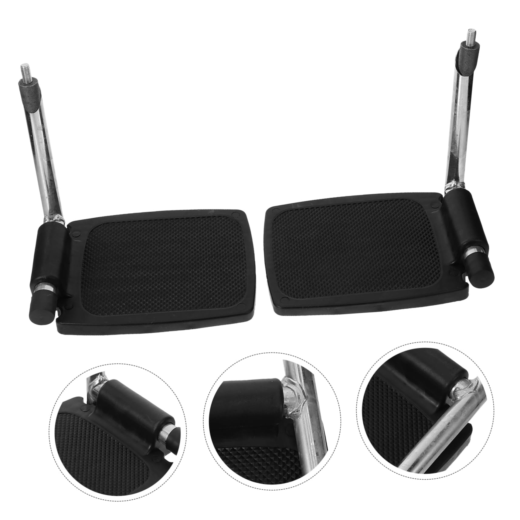 Happyyami Reposapiés Reemplazables para Sillas de Ruedas Pedales de Aluminio Ligero Accesorios para Reposapiés Instalación Rápida y Soporte Ergonómico para Usuarios de Sillas de Ruedas