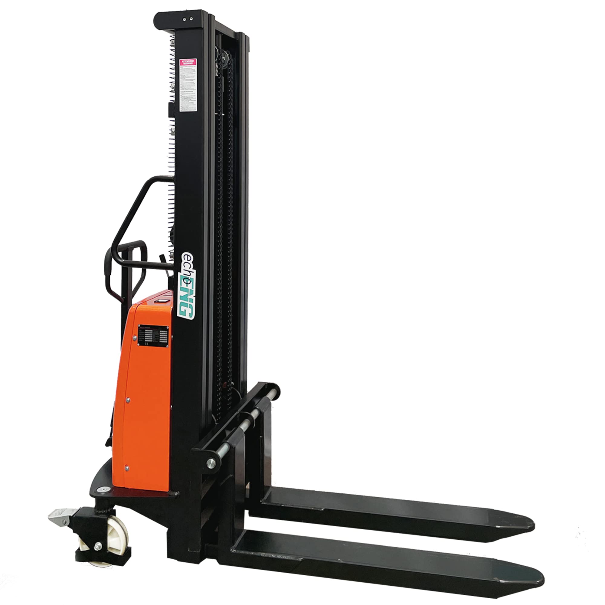 echoENG Carrello elevatore semi-elettrico | Portata 1000 kg | Altezza di sollevamento 3000 mm | Lunghezza forche 1100 mm | Semi-automatico per Europallet | MA SL ES30E