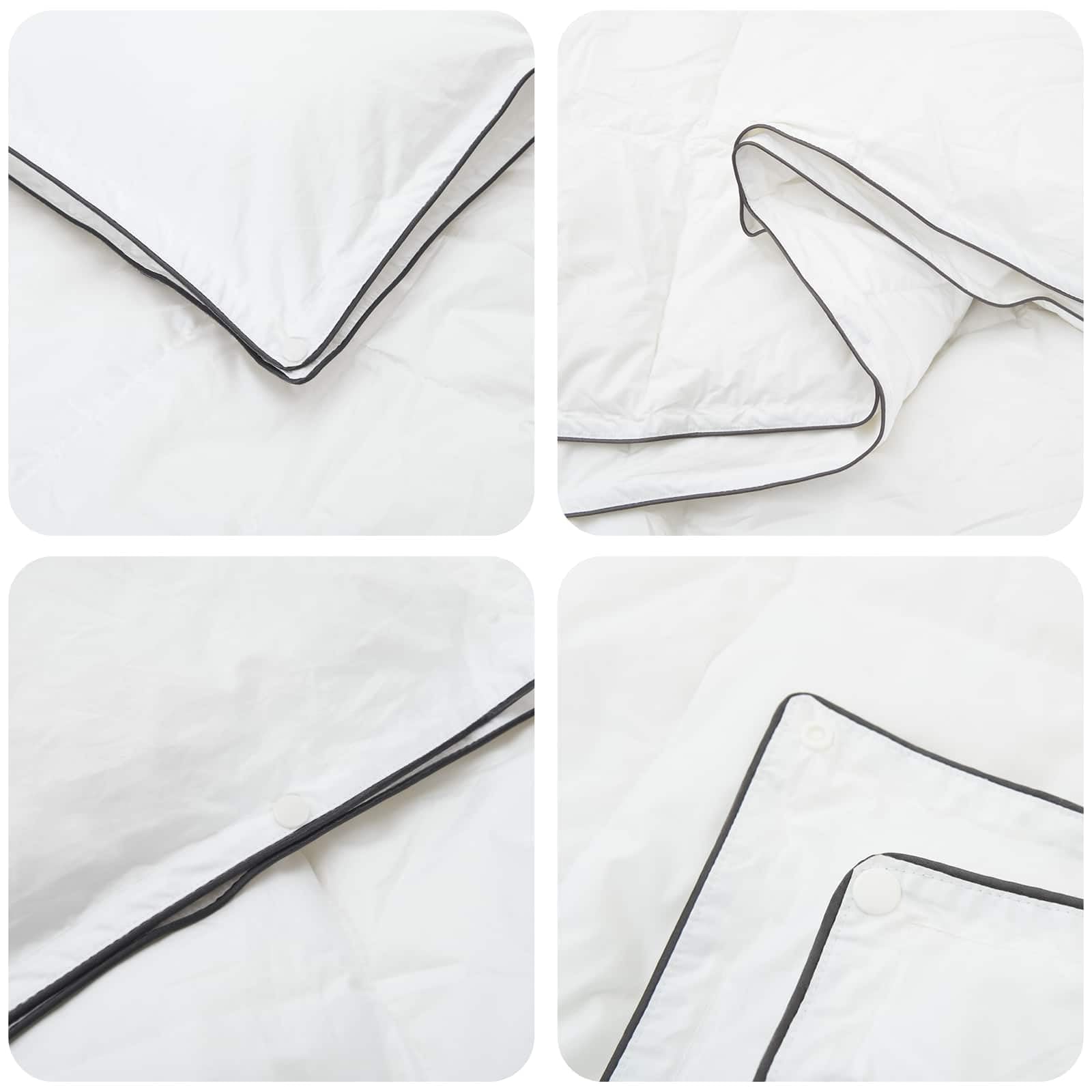 Generico Set di Piumoni Bianco 135 x 200 cm Cotone, bambù, Poliestere,Biancheria,Lenzuola e Coperte,Trapunte e piumini-3431509