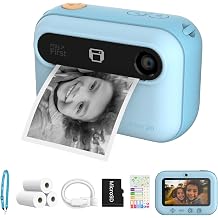 Kids Camera Instant Print myFirst Insta 20 Dual Lens Selfie Digital Camera for Kids with No Ink with Thermal Paper Printing Included Blue
