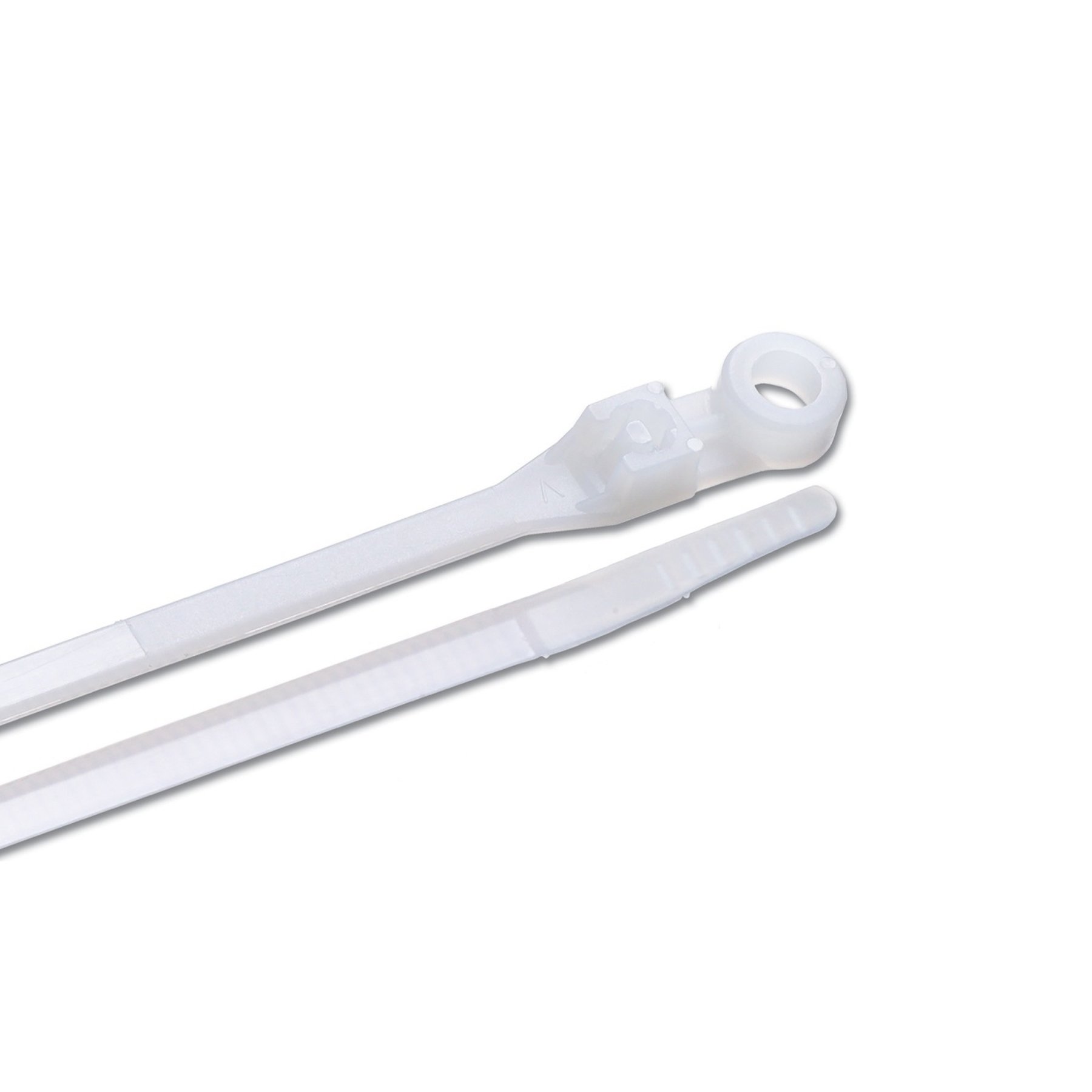 Gardner Bender 48-308 Mounting Cable Tie, 8 Inch., 50 lb. Tensile Strength, Wire / Cord Management Industrial and Household Use, Nylon Zip Tie, 100 Pk., Natural