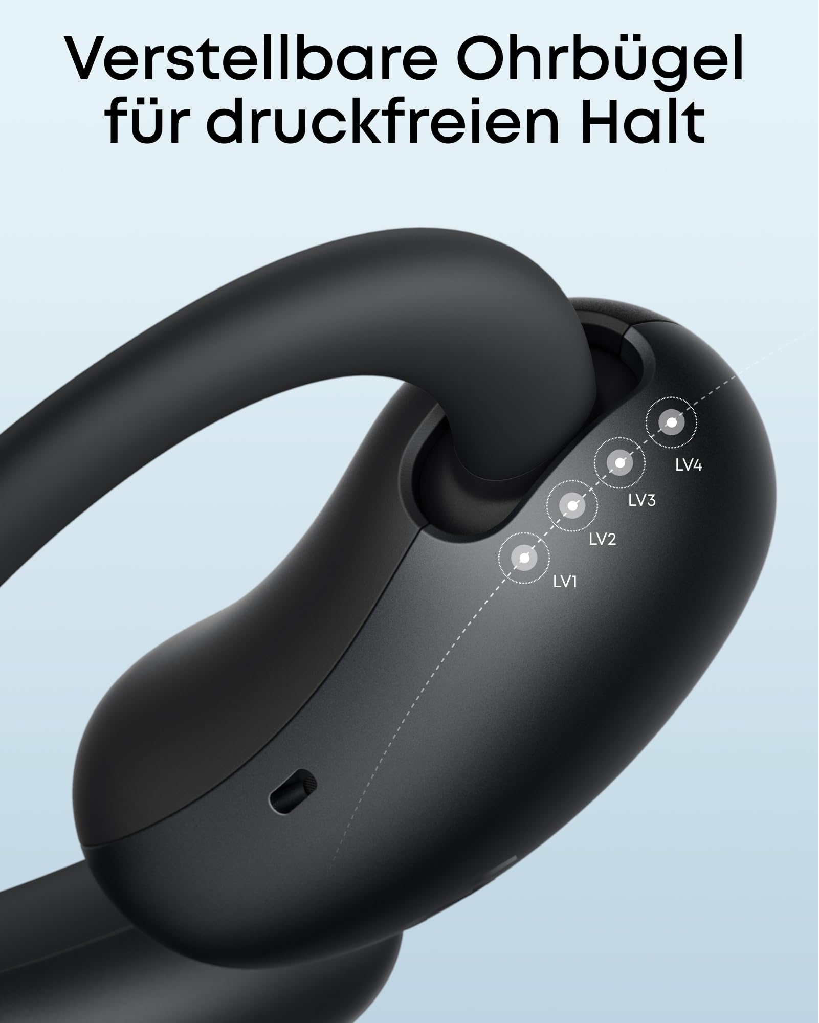 soundcore AeroFit 2 by Anker, Open-Ear Kopfhörer, KI-Übersetzung, anpassbare Ohrbügel, Fester Halt, tiefer Bass, Hi-Res Audio, 42h Spielzeit, Bluetooth 5.4, kabellos Laden, IP55, klare Anrufe durch KI