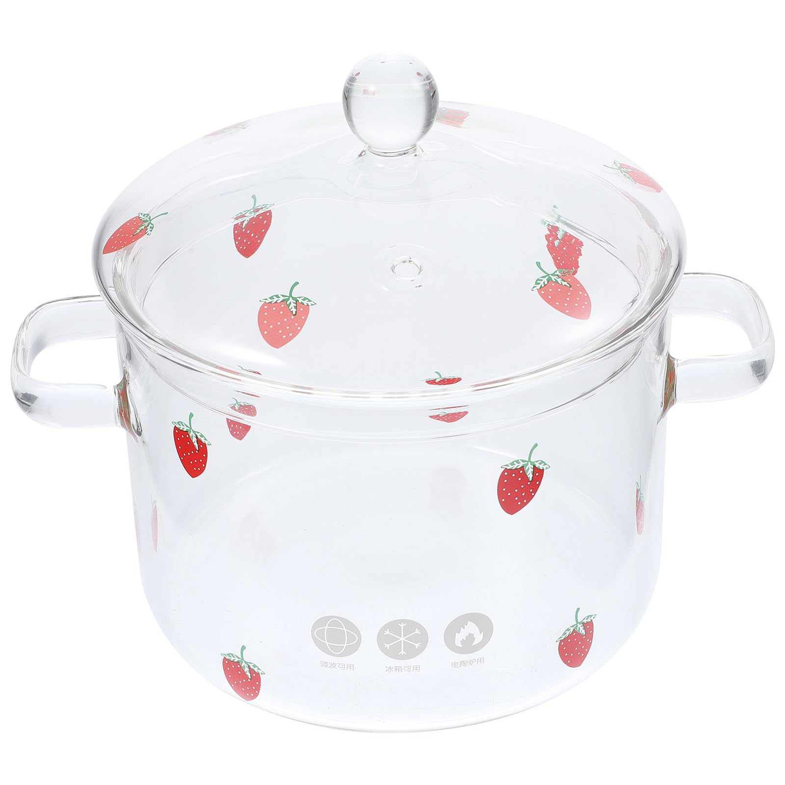 Marmite en verre borosilicate pour soupe et nouilles sur plaque induction