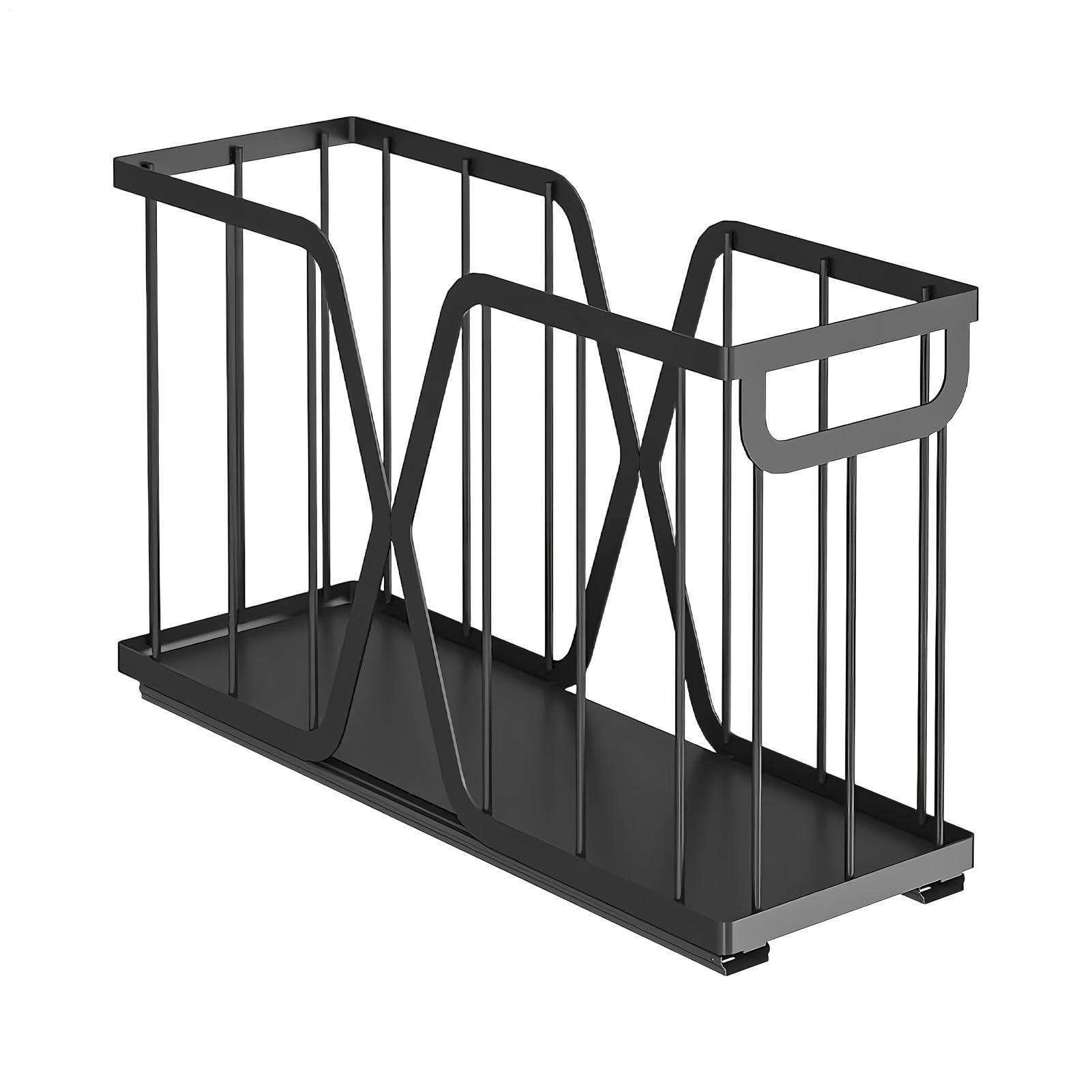 Organizator do Szafki Oszczędzająca Miejsce Wysuwana Półka | Organizator do Zlewu Kuchennego do użytku w Gospodarstwie Domowym na Blacie w Szafce w Spiżarni w Pralni w Łazience w