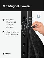 Stryve Towell+Pro Sportmagnetikus Törülköző 105x42,5cm Fitness Jóga Edzőterem Fekete 3