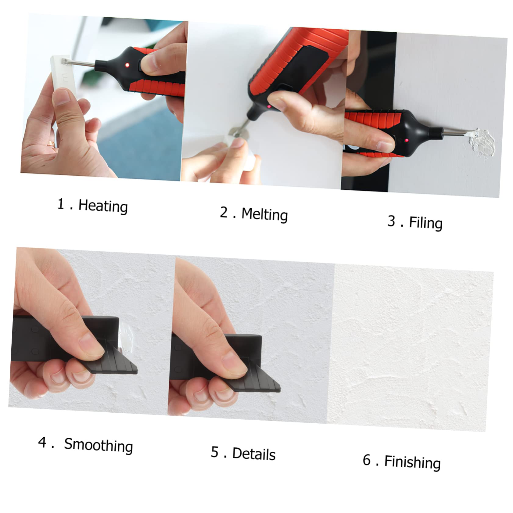 Alipis Kit di Riparazione per Pavimenti in Laminato e Vinile Blocchi di Cera, Riscaldamento Rapido Integrato per Graffi e Aree Danneggiate | Restauro per Pavimenti e Superfici, Blocchi Cera Inclusi, 11 Colori Disponibili