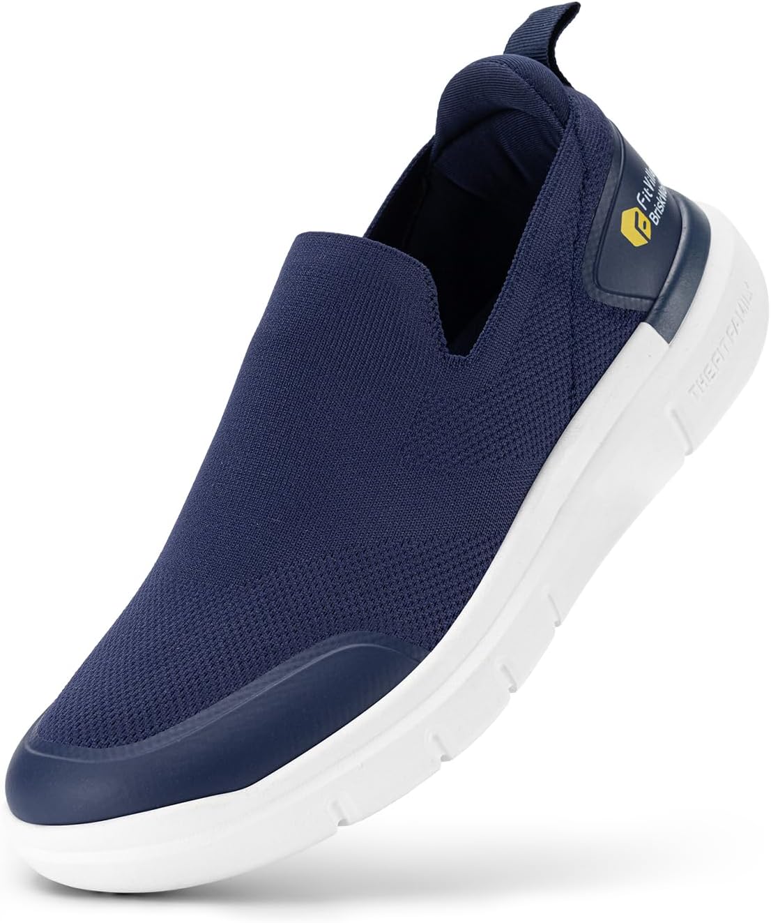 FitVille Mens Casual Slip On Trainers Extra Wide Fit Loafers Breathable Sneaker Comfortable Walking Shoes